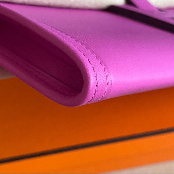 ❌SOLD❌Mint HERMES Jige cluth elan 29 swift magnolia C stamp - Picture 8 of 13